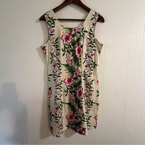 Tropical Floral Sleeveless Mini Dress large